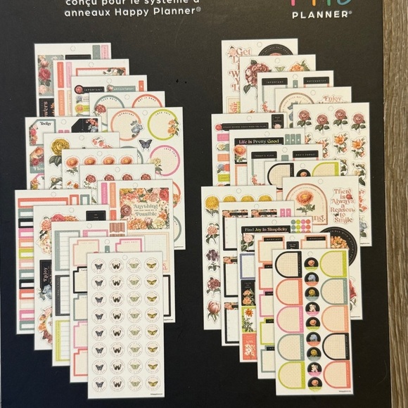 Happy Planner Horizontal Calendar/Planner Butterfly and Floral Stickers - Picture 10 of 14